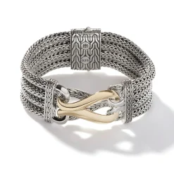 Women John Hardy Chains^Asli Bracelet, Sterling Silver, Gold, 20Mm