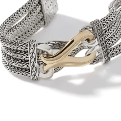 Women John Hardy Chains^Asli Bracelet, Sterling Silver, Gold, 20Mm