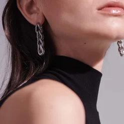 Women John Hardy Drops^Asli Link Earring, Sterling Silver