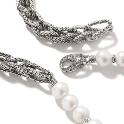 Women John Hardy Statement^Asli Necklace, Sterling Silver, Pearls, 10.5Mm