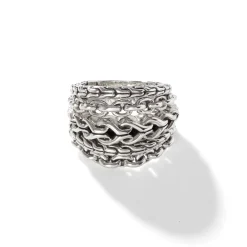 Women John Hardy Statement^Asli Stacked Ring, Sterling Silver