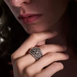 Women John Hardy Statement^Asli Stacked Ring, Sterling Silver