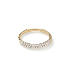 Women John Hardy Bands^Bamboo Band Ring, Gold, Diamonds, Slim