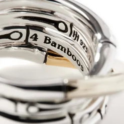 Women John Hardy Statement^Bamboo Crossover Ring, Sterling Silver, Gold