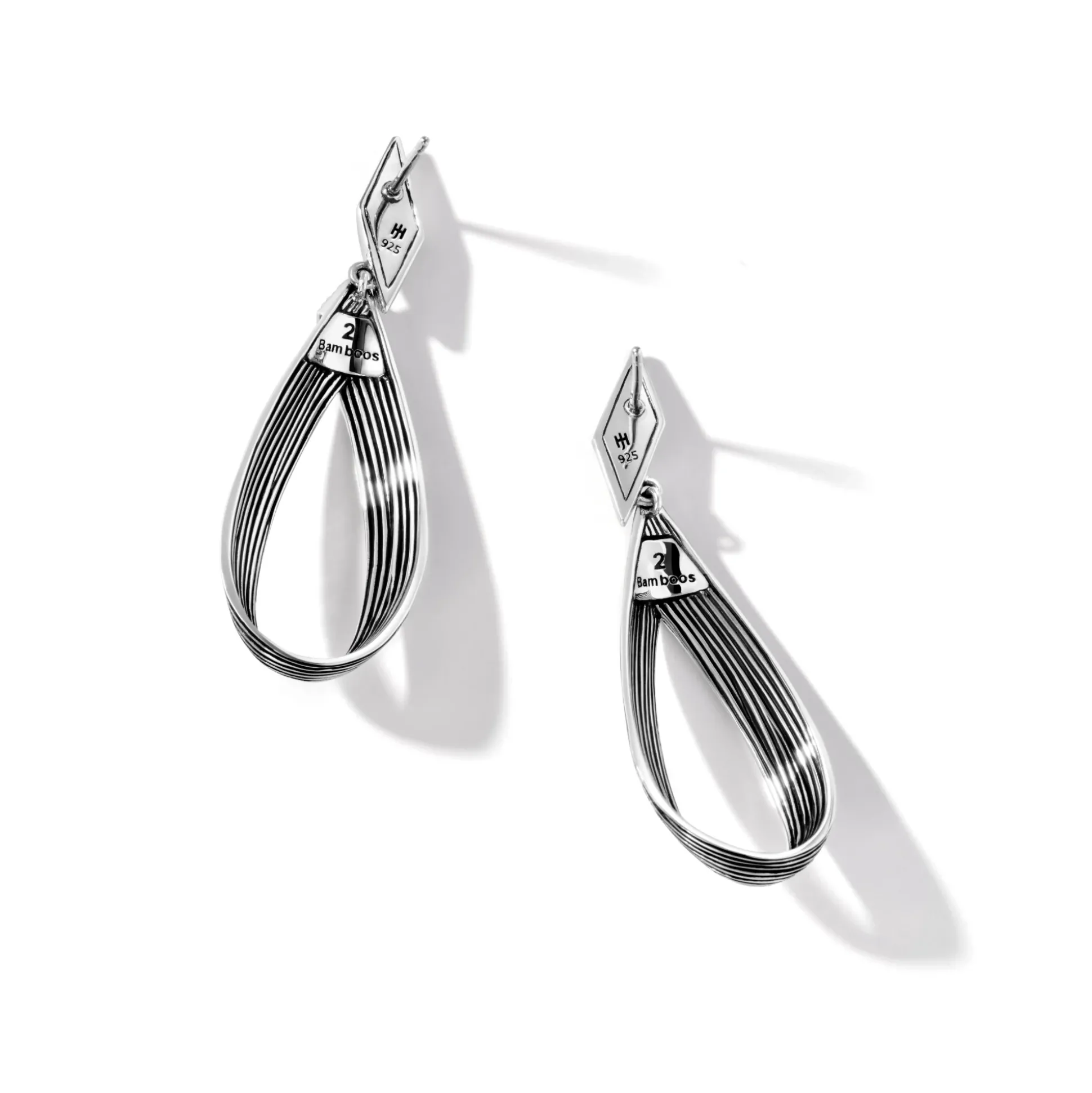 Women John Hardy Statement^Bamboo Drop Earring, Sterling Silver