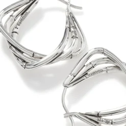 Women John Hardy Hoops^Bamboo Hoop Earring, Sterling Silver