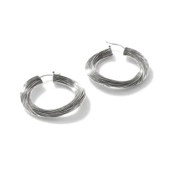 Women John Hardy Hoops^Bamboo Hoop Earring, Sterling Silver