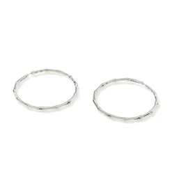 Women John Hardy Hoops^Bamboo Hoop Earring, Sterling Silver, Large