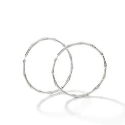 Women John Hardy Hoops^Bamboo Hoop Earring, Sterling Silver, Large