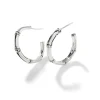Women John Hardy Hoops^Bamboo J Hoop Earring, Sterling Silver, Small