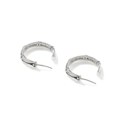 Women John Hardy Hoops^Bamboo J Hoop Earring, Sterling Silver, Small