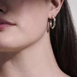 Women John Hardy Hoops^Bamboo J Hoop Earring, Sterling Silver, Small