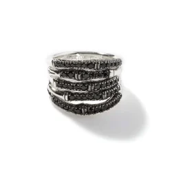 Women John Hardy Statement^Bamboo Ring, Sterling Silver, Pave