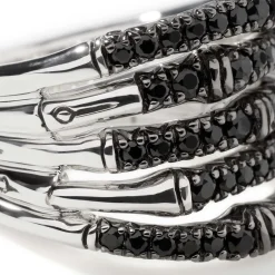 Women John Hardy Statement^Bamboo Ring, Sterling Silver, Pave