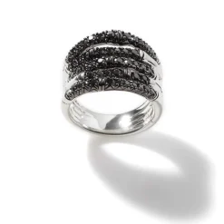 Women John Hardy Statement^Bamboo Ring, Sterling Silver, Pave
