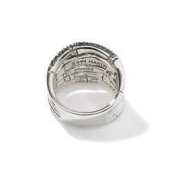 Women John Hardy Statement^Bamboo Ring, Sterling Silver, Pave