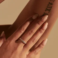 Women John Hardy Bands^Bamboo Ring, Sterling Silver, Diamonds, Slim