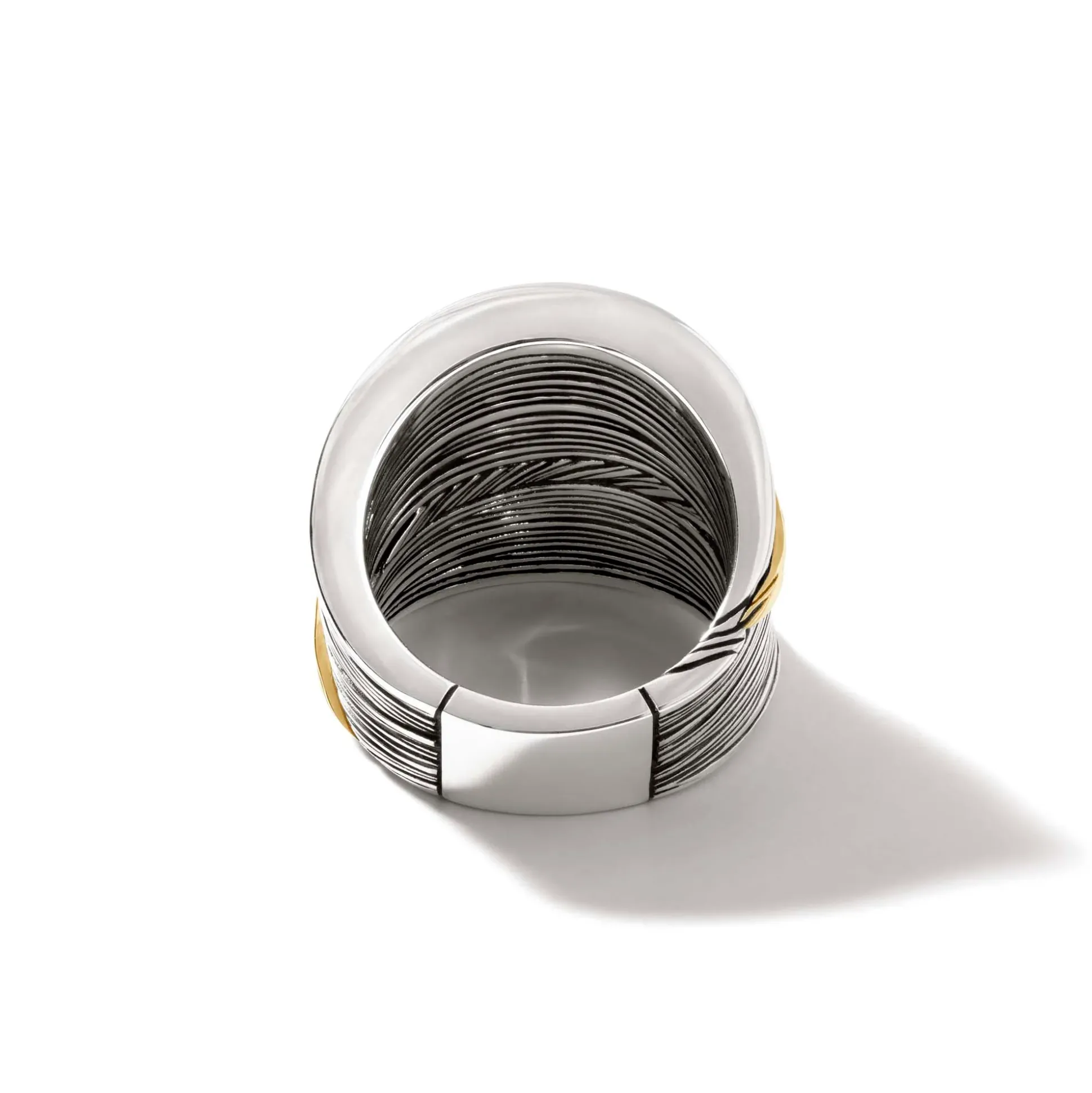 Women John Hardy Statement^Bamboo Saddle Ring, Gold, Sterling Silver