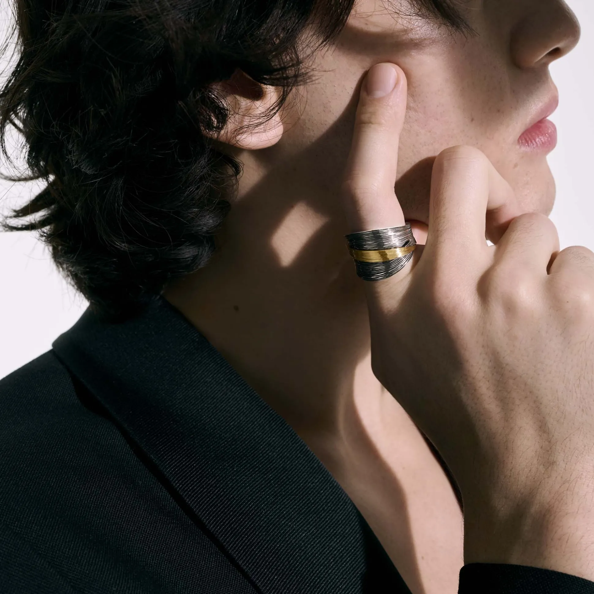 Women John Hardy Statement^Bamboo Saddle Ring, Gold, Sterling Silver