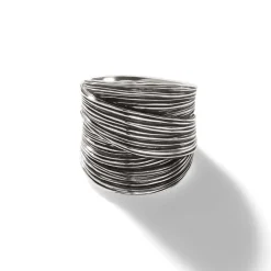 Women John Hardy Statement^Bamboo Saddle Ring, Sterling Silver