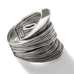 Women John Hardy Statement^Bamboo Saddle Ring, Sterling Silver