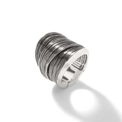 Women John Hardy Statement^Bamboo Saddle Ring, Sterling Silver