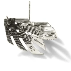 Women John Hardy Statement^Bamboo Woven Earring, Sterling Silver