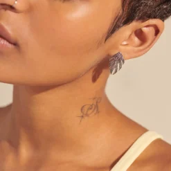 Women John Hardy Statement^Bamboo Woven Earring, Sterling Silver