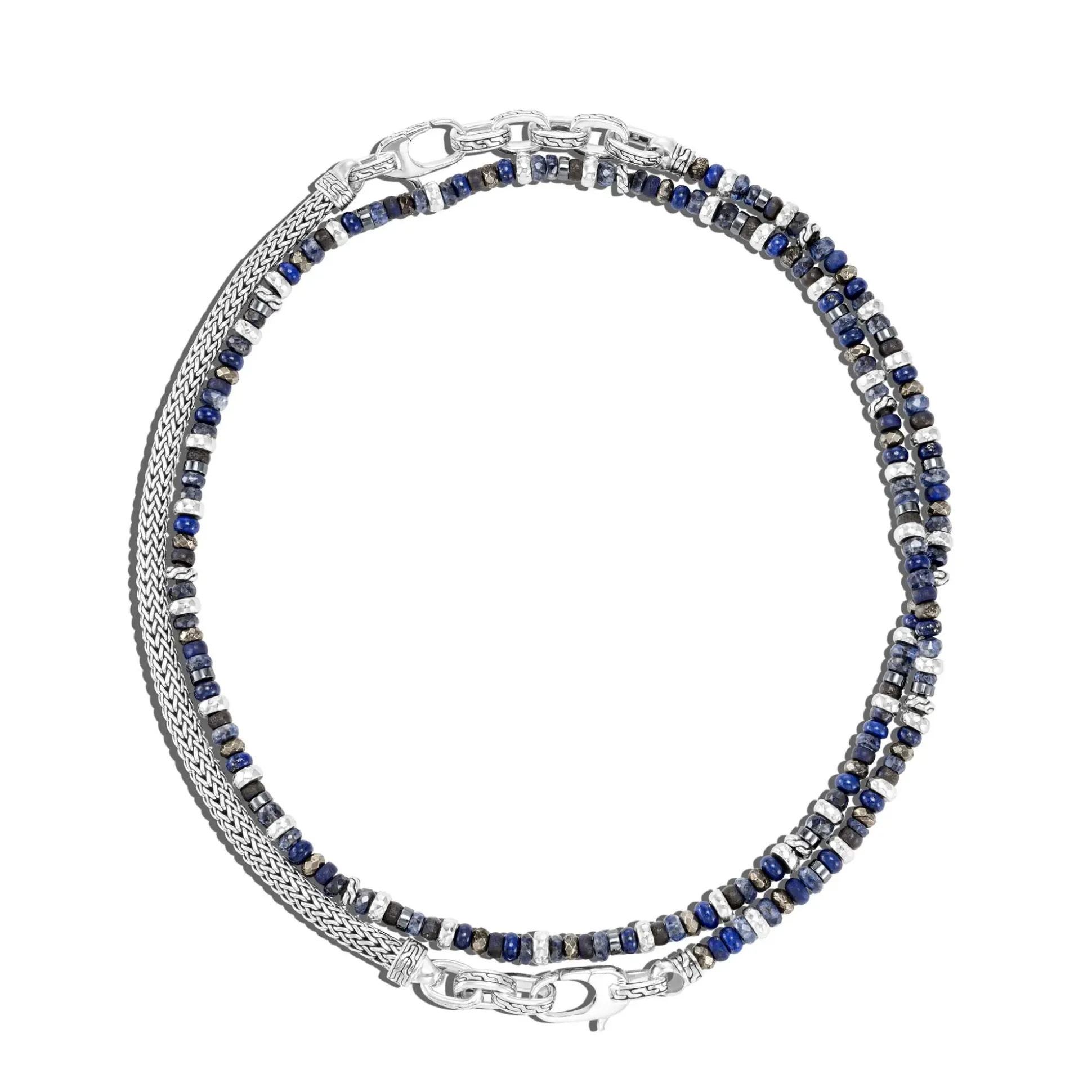 Men John Hardy Beads^Beaded Multi Wrap, Sterling Silver, Gemstones