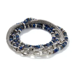 Men John Hardy Beads^Beaded Multi Wrap, Sterling Silver, Gemstones