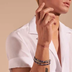 Men John Hardy Beads^Beaded Multi Wrap, Sterling Silver, Gemstones