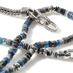 Men John Hardy Beads^Beaded Multi Wrap, Sterling Silver, Gemstones