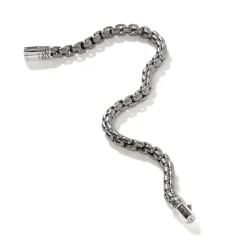 Men John Hardy Chains^Box Chain Bracelet, Dark Silver, 4.8Mm