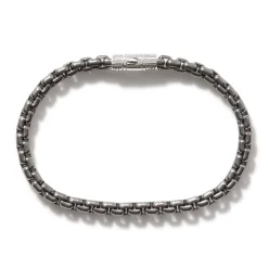 Men John Hardy Chains^Box Chain Bracelet, Dark Silver, 4.8Mm