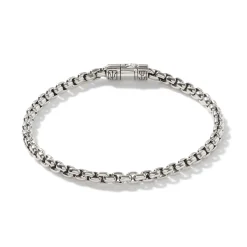 Men John Hardy Chains^Box Chain Bracelet, Sterling Silver, 4Mm