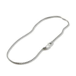 Men John Hardy Chains^Box Chain Carabiner Necklace, Silver, 4Mm