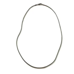 Men John Hardy Chains^Box Chain Necklace, Dark Silver, 2.7Mm