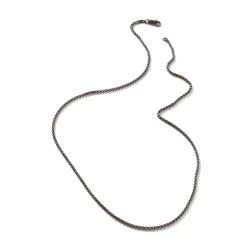Men John Hardy Chains^Box Chain Necklace, Dark Silver, 2.7Mm