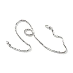Men John Hardy Chains^Box Chain Necklace, Dark Silver, 4Mm