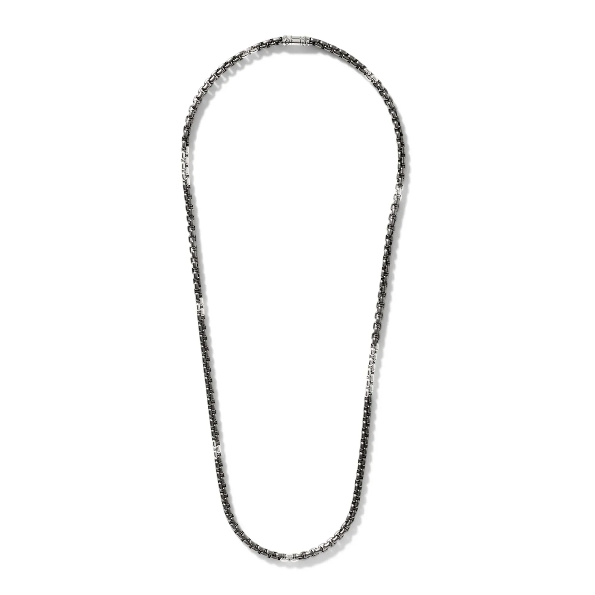 Men John Hardy Chains^Box Chain Necklace, Dark Silver, 4.8Mm