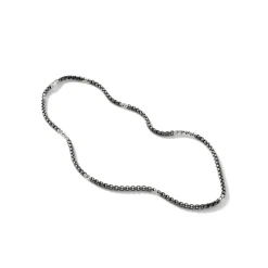 Men John Hardy Chains^Box Chain Necklace, Dark Silver, 4.8Mm