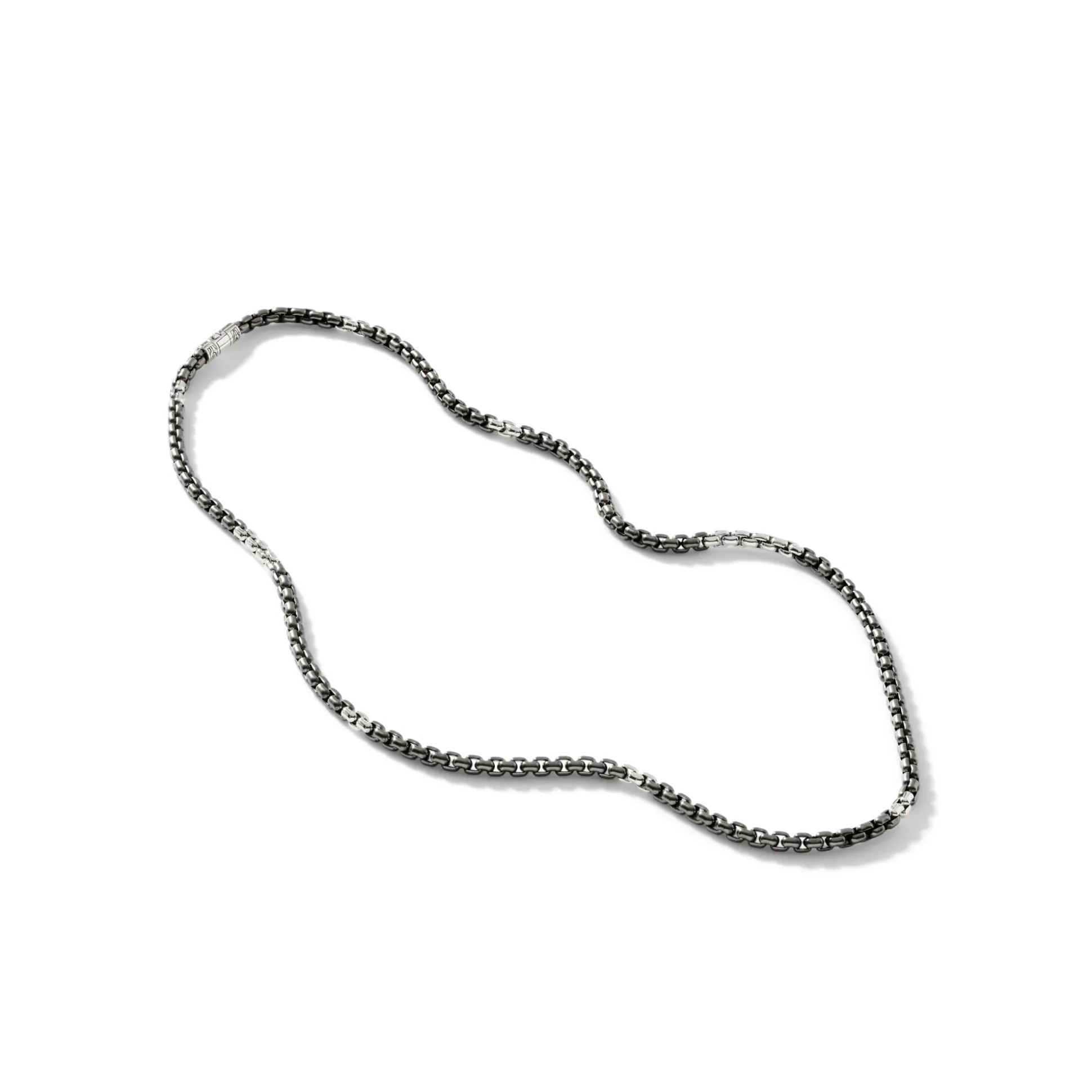 Men John Hardy Chains^Box Chain Necklace, Dark Silver, 4.8Mm