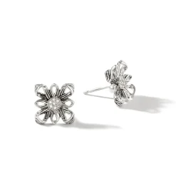Women John Hardy Studs^Canang Sari Stud Earring, Silver, Diamonds