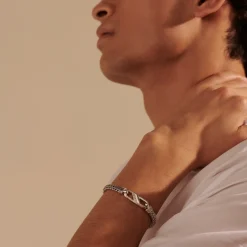 Men John Hardy Chains^Carabiner Bracelet, Sterling Silver
