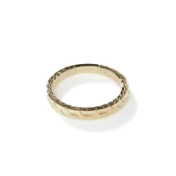 Men John Hardy Bands^Carved Chain Band Ring, Gold, Slim