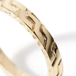 Men John Hardy Bands^Carved Chain Band Ring, Gold, Slim
