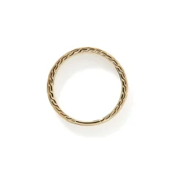 Men John Hardy Bands^Carved Chain Band Ring, Gold, Slim