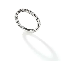 Men John Hardy Bands^Carved Chain Band Ring, Sterling Silver, Slim