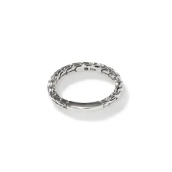 Men John Hardy Bands^Carved Chain Band Ring, Sterling Silver, Slim