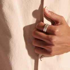 Men John Hardy Bands^Carved Chain Band Ring, Sterling Silver